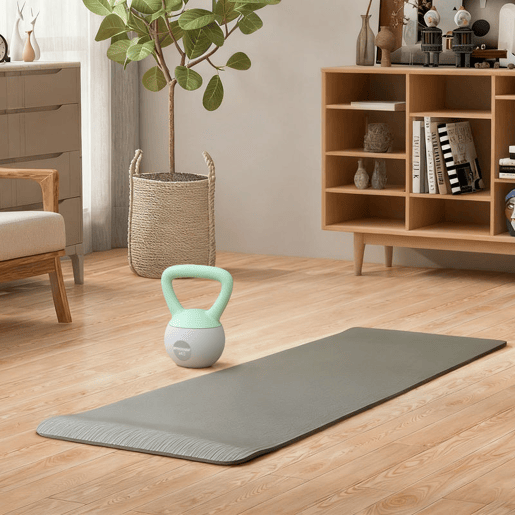 SPORTNOW Kettlebell de 4 kg Pesa Russa Preenchida de Areia Metálica e Alça Antiderrapante para Treino de Musculação em Casa Ginásio 19x15x25 cm Verde