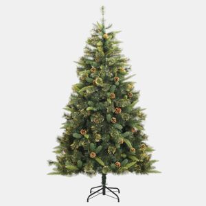 Árvore de Natal - Pinheiro de Natal artificial articulada com pinhas 210 cm