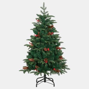 Árvore de Natal - Pinheiro de Natal artificial articulada c pinhas e bagas 150 cm
