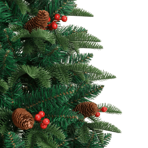 Árvore de Natal - Pinheiro de Natal artificial articulada c pinhas e bagas 150 cm