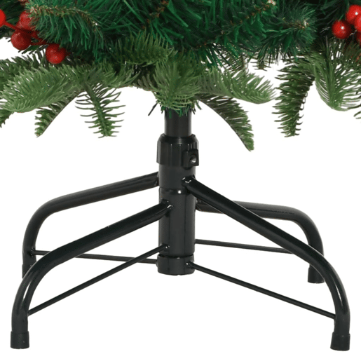 Árvore de Natal - Pinheiro de Natal artificial articulada c pinhas e bagas 150 cm