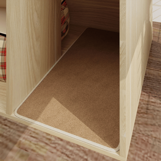 PawHut Móvel Caixa de Areia para Gatos Caixa de Areia para Gatos com Tapete de Arranhar e Porta de Vime Móvel Auxiliar com Caixa de Areia para Gatos para Sala de Estar 80x50x50 cm Branco