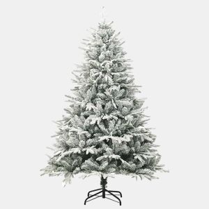 Árvore de Natal - Pinheiro de Natal artificial com neve 180 cm PVC e PE verde