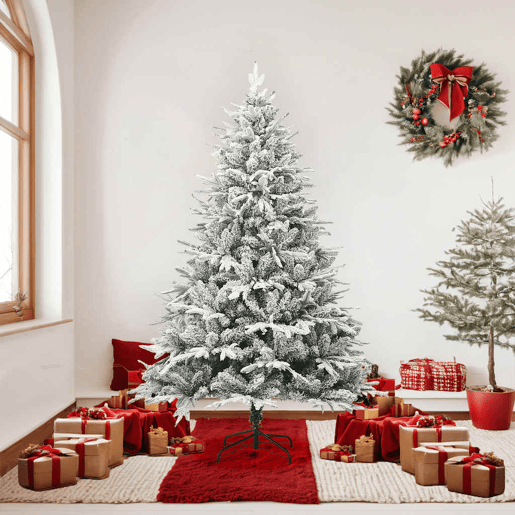 Árvore de Natal - Pinheiro de Natal artificial com neve 180 cm PVC e PE verde Árvore de Natal - Pinheiro de Natal artificial com neve 180 cm PVC e PE verde