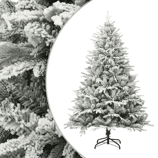 Árvore de Natal - Pinheiro de Natal artificial com neve 180 cm PVC e PE verde Árvore de Natal - Pinheiro de Natal artificial com neve 180 cm PVC e PE verde