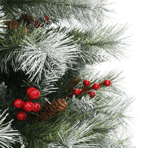 Árvore de Natal - Pinheiro de Natal artificial articulada c pinhas e bagas 150 cm
