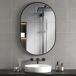 Espejo de Baño Vidrio Templado, Aleación de Aluminio HOMCOM Espejo de Baño Vidrio Templado, Aleación de Aluminio HOMCOM Negro
