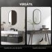 Espejo de Baño Vidrio Templado, Aleación de Aluminio HOMCOM Espejo de Baño Vidrio Templado, Aleación de Aluminio HOMCOM Negro