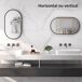 Espejo de Baño Vidrio Templado, Aleación de Aluminio HOMCOM Espejo de Baño Vidrio Templado, Aleación de Aluminio HOMCOM Negro