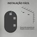 Espejo de Baño Vidrio Templado, Aleación de Aluminio HOMCOM Espejo de Baño Vidrio Templado, Aleación de Aluminio HOMCOM Negro