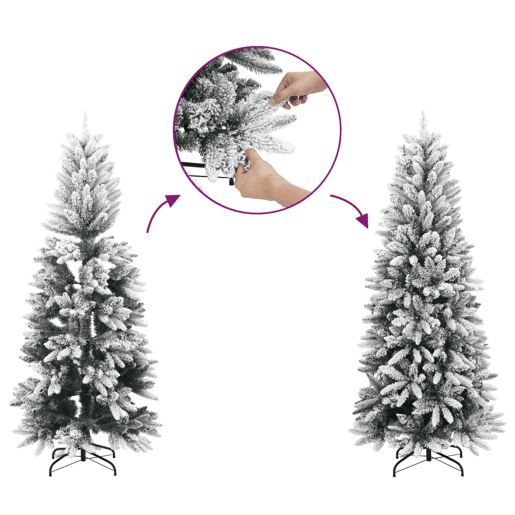 Árvore de Natal - Pinheiro de Natal artificial c flocos de neve 150 cm