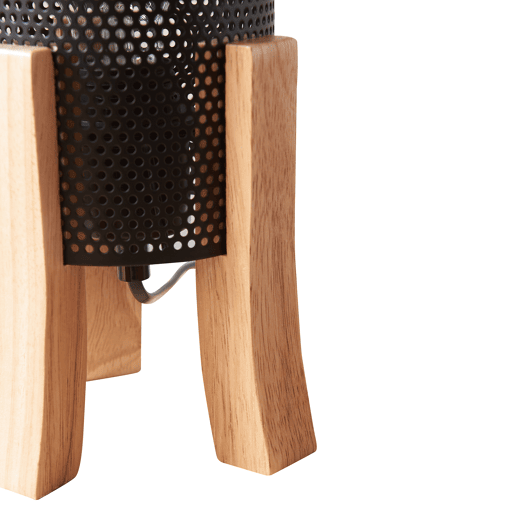Candeeiro de mesa Joelleldsvin aspeto de rede E27 30x14x14 cm preto lux.pro