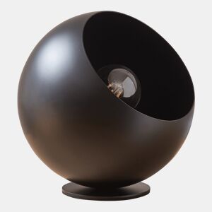 Candeeiro de mesa Lukkodso 1xE27 abajur esférico metal Ø20x20 cm Preto lux.pro