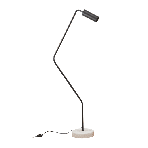Candeeiro de pé Vatka 1xGU10 9W metal preto  mármore, branco lux.pro