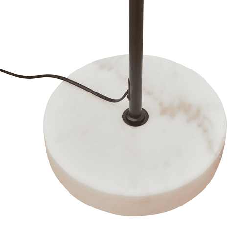 Candeeiro de pé Vatka 1xGU10 9W metal preto  mármore, branco lux.pro