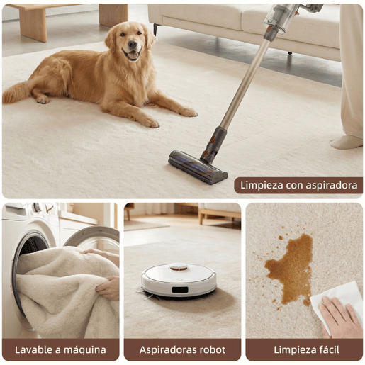 HOMCOM Tapete para Sala de Estar 120x160 cm Tapete Lavável à Máquina Pelo Longo Macio Estilo Moderno Tapete para Sala de Estar Quarto Sala de Jantar Creme