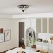 Lámpara de Techo Metal, Vidrio HOMCOM, hogar - iluminación Lámpara de Techo Metal, Vidrio HOMCOM, hogar - iluminación Negro