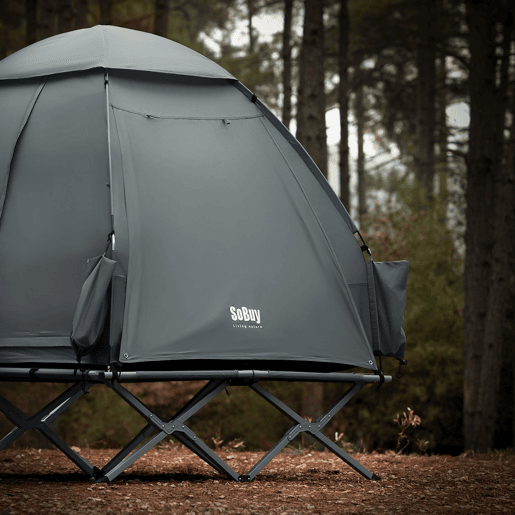 SoBuy Cama de acampamento, cama de camping, Estanislau OGS32-L-HG
