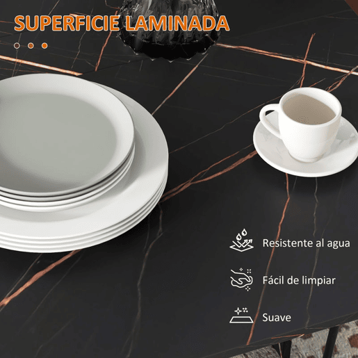 HOMCOM Mesa de Sala de Jantar Dobrável com Rodas Mesa Multifuncional para Sala de Jantar com 3 Formas 120x80x73cm Preto