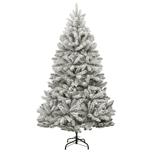 Árvore de Natal - Pinheiro de Natal artificial articulada c flocos de neve 180 cm