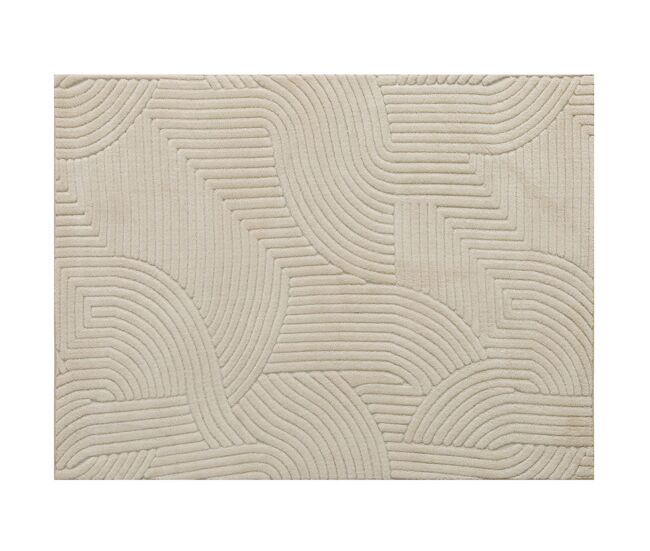 Homcom alfombra salón 230x160 cm alfombra pelo corto estilo moderno base antideslizante tejida a máquina tapete para sala de estar dormitorio comedor crema