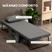 Sillón Cama Lino Sintético, Acero HOMCOM, hogar - sofás y butacas Sillón Cama Lino Sintético, Acero HOMCOM, hogar - sofás y butacas Gris