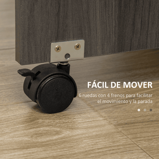 HOMCOM Mesa de Refeição Dobrável com Rodas Mesa Abatível com 2 Gavetas e Armário Mesa Auxiliar Multifuncional para Estúdio Cozinha 120x60x76,5 cm Cinza HOMCOM Mesa de Refeição Dobrável com Rodas Mesa Abatível com 2 Gavetas e Armário Mesa Auxiliar Multifuncional para Estúdio Cozinha 120x60x76,5 cm Cinza