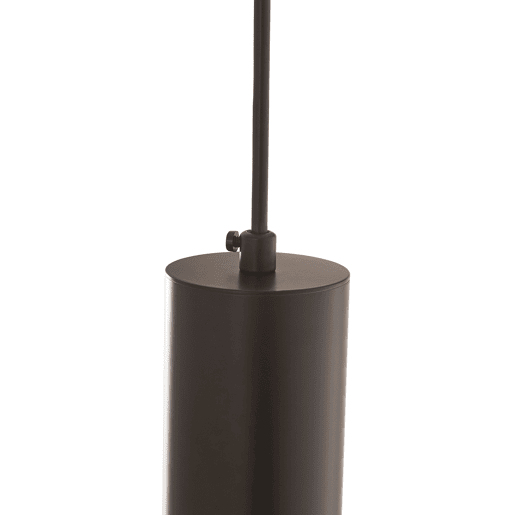 Candeeiro suspenso Lulled com Abajur Cilíndrico Duplo GU10 200x10x10cm - Preto  Prateado lux.pro