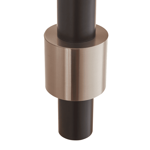 Candeeiro suspenso Lulled com Abajur Cilíndrico Duplo GU10 200x10x10cm - Preto  Prateado lux.pro