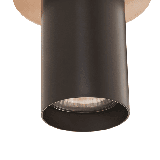 Candeeiro suspenso Lulled com Abajur Cilíndrico Duplo GU10 200x10x10cm - Preto  Prateado lux.pro