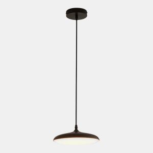 Candeeiro suspenso Oupilu com LEDs integrados em metal 120x25x25 cm pretobranco lux.pro