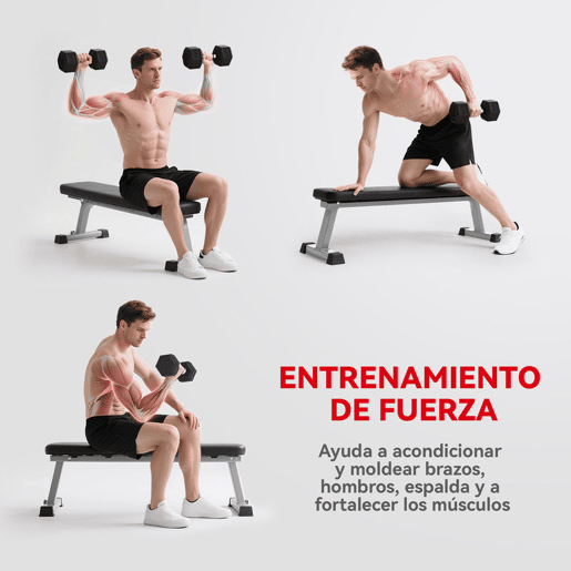 HOMCOM Haltere Hexagonal 20 kg de Ferro Fundido Haltere de Metal Revestido de Borracha com Cabo para Treino em Casa Ginásio e Escritório Preto e Prata