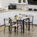 Conjunto de Comedor MDF, Metal HOMCOM, hogar - muebles de comedor Conjunto de Comedor MDF, Metal HOMCOM, hogar - muebles de comedor Negro