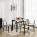 Conjunto de Comedor MDF, Metal HOMCOM, hogar - muebles de comedor Conjunto de Comedor MDF, Metal HOMCOM, hogar - muebles de comedor Negro