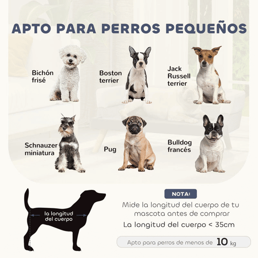 PawHut Sofá para Cães Pequenos Cama Elevada para Cães com Pés de Madeira Almofada Removível e Capa Lavável Carga 10 kg 86x55x33 cm Cinzento Claro