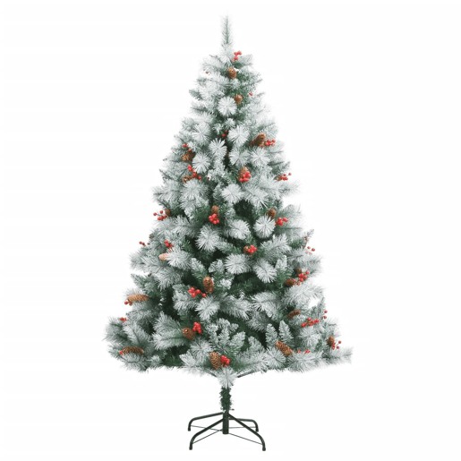 Árvore de Natal - Pinheiro de Natal artificial articulada c pinhas e bagas 210 cm