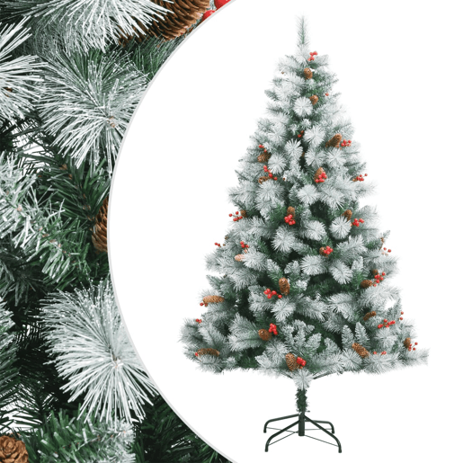 Árvore de Natal - Pinheiro de Natal artificial articulada c pinhas e bagas 210 cm
