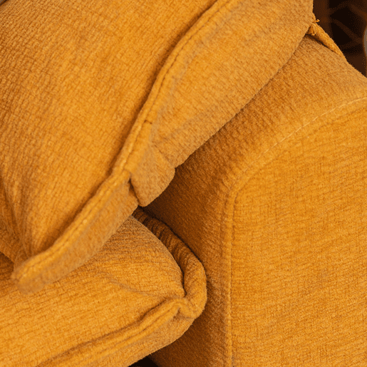 HOMCOM Sofá de 2 Lugares Revestido em Veludo Sofá Moderno com Pés de Metal Apoios de Braços Acolchoados para Sala Quarto Escritório 130x77x84 cm Amarelo Mostarda