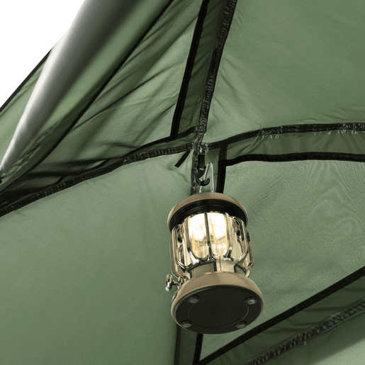 SoBuy Cama de campismo Tenda de campismo exterior com gancho para candeeiro e bolsos para sapatos Tenda 3 em 1 para 1 pessoa Prática 193x86x160 cm OGS32-II-GR