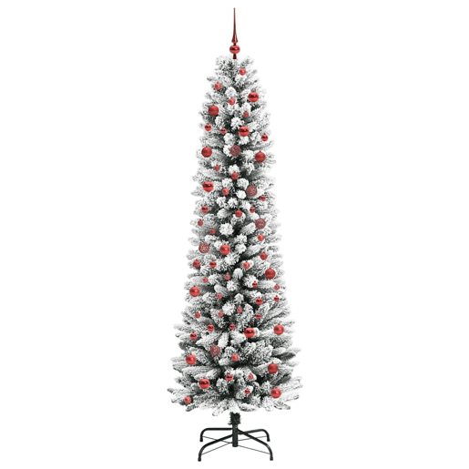 Árvore de Natal - Pinheiro de Natal Artificial com 300 LEDs Verde e branco 210 cm