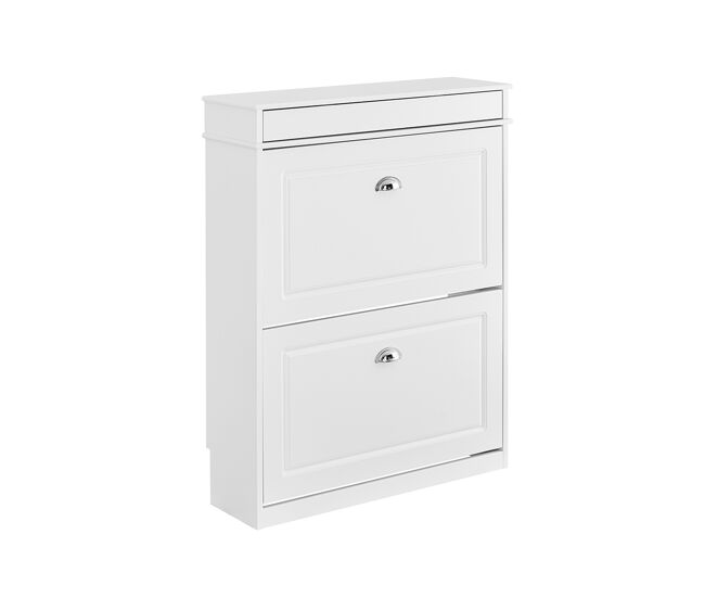 Sobuy zapatero estrecho para entrada y recibidor - mueble zapatero 2 solapas - armario para pasillo estrecho, recibidores, dormitorio, 75x24x96cm blanca fsr78-l-w