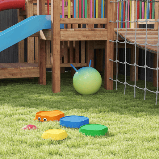 AIYAPLAY Conjunto de Pedras de Equilíbrio Empilháveis para Crianças de 5 Peças Jogo de Equilíbrio para Crianças acima dos 2 Anos Forma de Rã Antiderrapantes para Interior e Exterior Multicolor