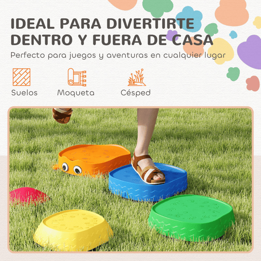 AIYAPLAY Conjunto de Pedras de Equilíbrio Empilháveis para Crianças de 5 Peças Jogo de Equilíbrio para Crianças acima dos 2 Anos Forma de Rã Antiderrapantes para Interior e Exterior Multicolor