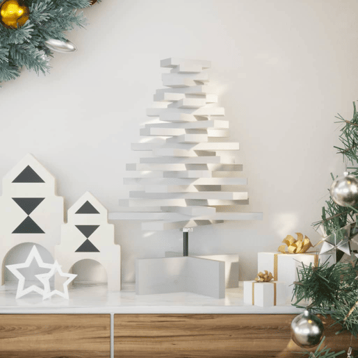 Árvore Natal - Pinheiro de Natal decorativa 60 cm madeira de pinho maciça branco Árvore Natal - Pinheiro de Natal decorativa 60 cm madeira de pinho maciça branco