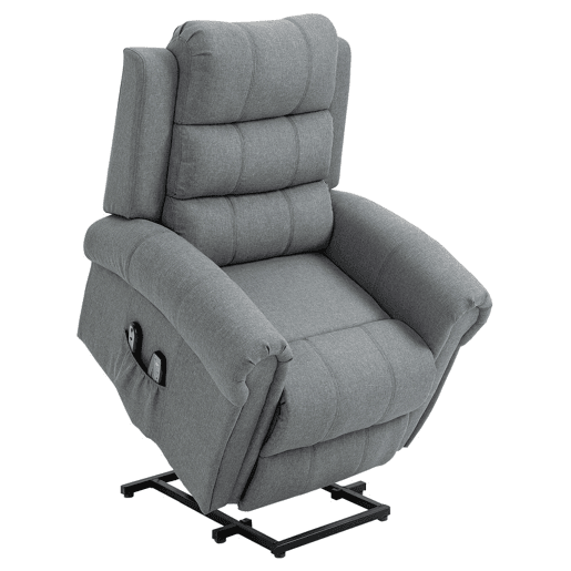 HOMCOM Poltrona Relax Reclinável Elétrica Levanta Pessoas com Massagem Vibratória e Aquecimento Poltrona Elevatória com Controlo Remoto Apoio para Pés Estofada em PU Bolsos Laterais 98x96x105 cm Cinza HOMCOM Poltrona Relax Reclinável Elétrica Levanta Pessoas com Massagem Vibratória e Aquecimento Poltrona Elevatória com Controlo Remoto Apoio para Pés Estofada em PU Bolsos Laterais 98x96x105 cm Cinza