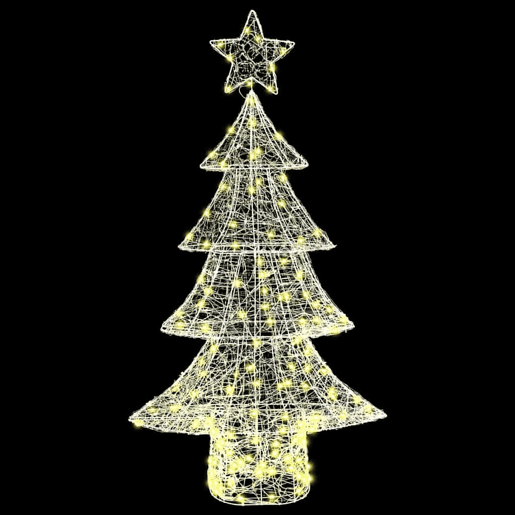 Árvore de Natal - Pinheiro de Natal com 160 LEDs Branco quente 150 cm Acrílo