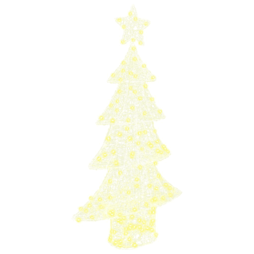 Árvore de Natal - Pinheiro de Natal com 160 LEDs Branco quente 150 cm Acrílo