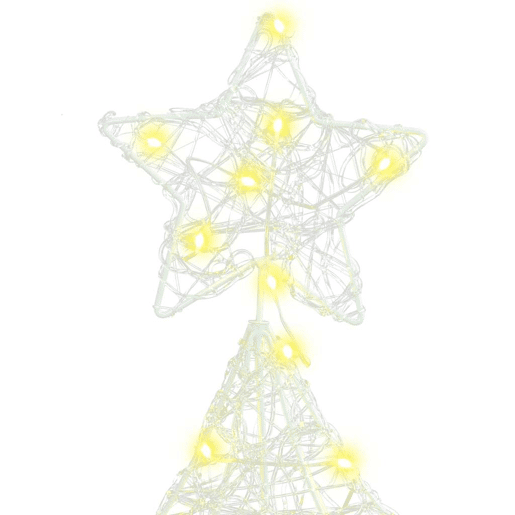 Árvore de Natal - Pinheiro de Natal com 160 LEDs Branco quente 150 cm Acrílo