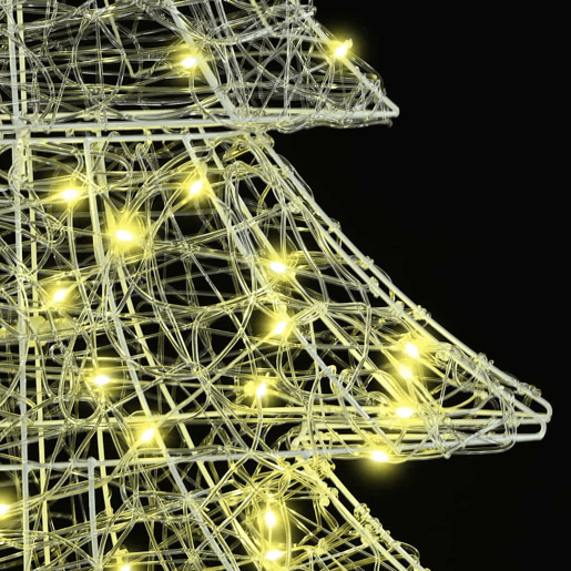 Árvore de Natal - Pinheiro de Natal com 160 LEDs Branco quente 150 cm Acrílo