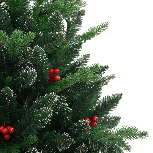 Árvore de Natal - Pinheiro de Natal artificial articulada c bagas vermelhas 240 cm